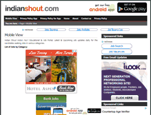 Tablet Screenshot of indianshout.com